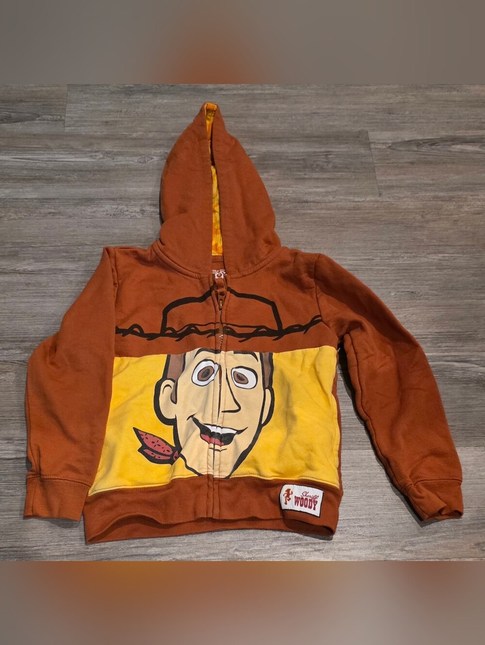 Disney Toy Story 4 - Big Face Zip Up Character Hoodies - Sheriff Woody Size 5/6